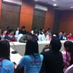 Organisierung von transnationalen Hausangestellten Mitglieder der "Gruppe der Hausangestellten" nehmen an einem Seminar über die globale Situation von Hausangestellten teil © Rachanee Nilchan